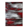 thumbnail image 2 of Masada Rugs Modern Contemporary Area Rug, Red Grey Black (8 Feet X 10 Feet), 2 of 6