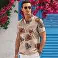 thumbnail image 2 of HAOMEILI Men's Hawaiian Shirt Short Sleeve Floral Button Down Shirts Tropical Holiday Beach Shirts, 2 of 7
