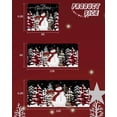 thumbnail image 6 of Garage Door Banner Cover 6 x 13 ft, Merry Christmas Snowman Xmas Tree Black Background Christmas Garage Door Decorations Holiday Christmas Backdrop Decor for Winter New Year Xmas Party, 6 of 6