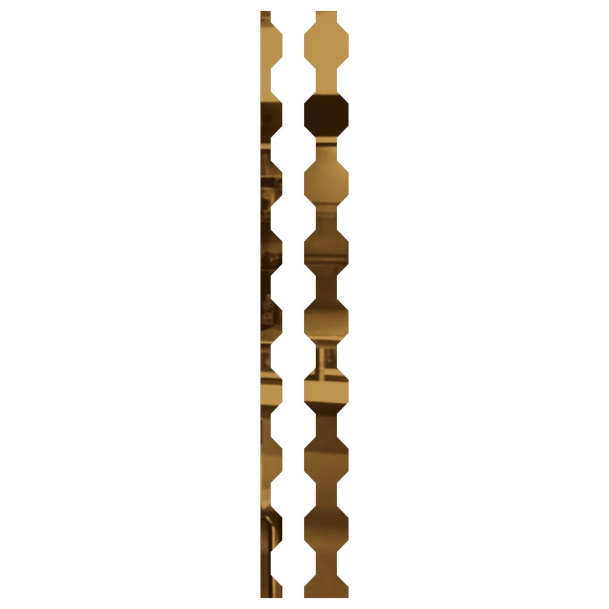 Ekena Millwork 47"H x 1/8"T Pontiac Adjustable Acrylic Decorative Slat Wall Panel Kit, Gold Mirror (contains 16 Slats + 1 Straight Edge Starter Slat)