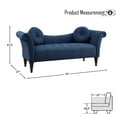 thumbnail image 6 of OakvillePark Wildwood Fabric Upholstered Settee Sofa, Blue, 6 of 7