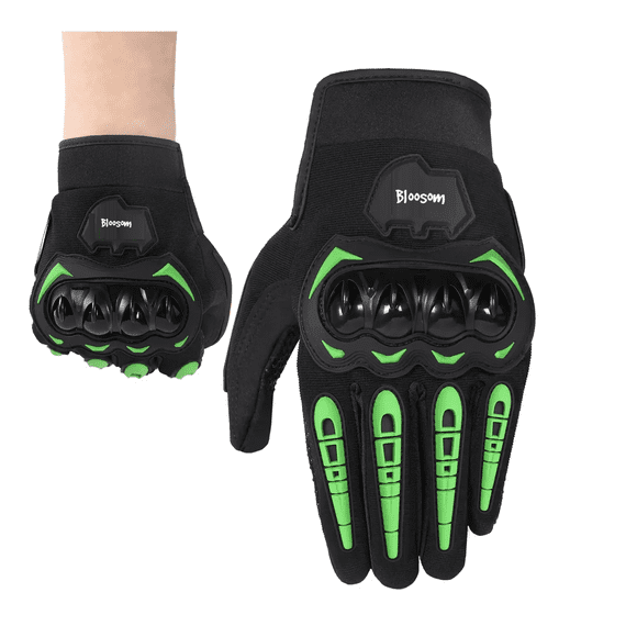 Guantes Proteccion Bloosom Pantalla Táctil De Dedo Para Motocicleta Verde XL