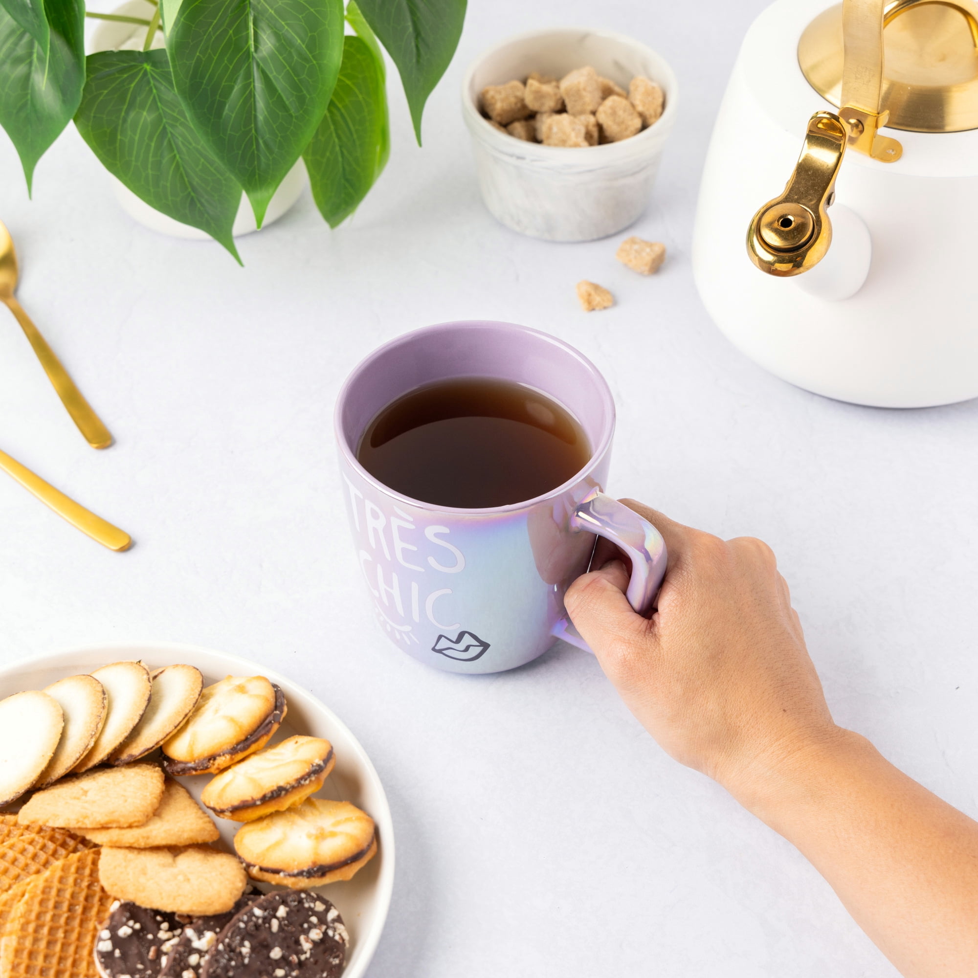 Thyme & Table Tres Chic Purple Pearl Mug 19.6 fl oz, Stoneware
