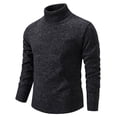thumbnail image 3 of WRKEKC Men's Turtleneck Sweater Marled Knit Thickened Soft Warm Cozy Comfortable Classic Regular Fit Stylish Versatile Layerable Winter Casual Everyday Wear, 3 of 8