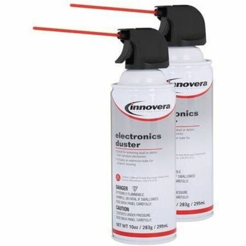 Innovera IVR10012 10 oz. Can Compressed Air Duster Cleaner (2/Pack)