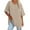 Beige, variant on Tshirts for Women New Solid Loose Half Sleeve V-Neck Cotton Waist Short Sleeve V-Neck Tops