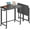 All Black, variant on Portable 23.6" Mobile Folding Laptop Desk with Wheels, Rolling Cart Table for Small Space Office Couch or Bed Use in Natural White