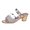 Silver, variant on Dressy Sandals Women Women's Platform High Heels T-Strap Sandals Peep Toe Wedding Party Prom Dress Shoes for Women Bride