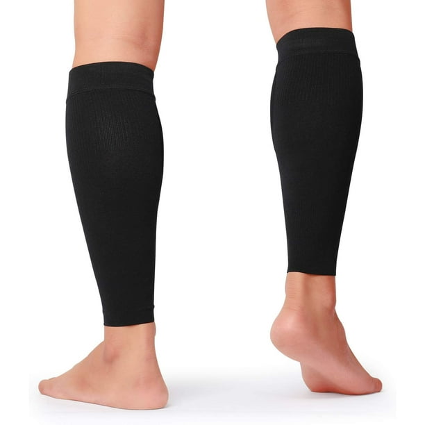 Calf Compression Sleeves for Men & Women, 1 Pair, True 20-30mmHg Leg  Compression Socks Support for Running, Shin Splint, Calf Pain Relief,  Swelling, Varicose Veins, Nursing, Travel, Black S/M 
