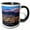 Black/White, variant on 3drose, Scenic Canyon at Twilight, 15oz Mug