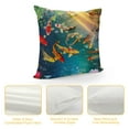 thumbnail image 4 of Orinice Fish Pond Rainbow Graphic Decorative Throw Pillow Cover for Home Couch Living Room Bed Sofa Pillowcase - 1PC 20x20in, 4 of 5