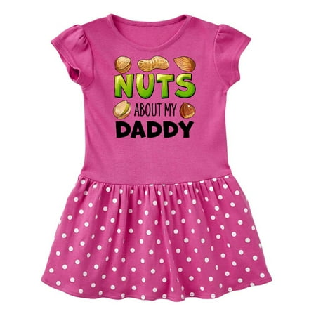 

Inktastic Nuts About My Daddy Peanut Almond Pistachio Gift Baby Girl Dress