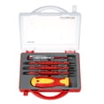 thumbnail image 1 of 5pcs 500V Insulated Screwdrivers Set with Magnetic Slotted Phillips Pozidriv Bits and Test Pen Electrical Work Tools Kit, 1 of 7