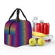 thumbnail image 5 of Disketp Leopard Neon Rainbow Gradient Bolsa Térmica para Almuerzo para Hombre y Mujer, Ideal para Trabajo, Senderismo y Picnic, 5 of 8