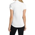 thumbnail image 2 of Jnriver Womens V-Neck Racer Mesh White Polo Shirt Short Sleeve Moisture Wicking Tee Shirts XS, 2 of 5