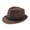 Coffee, variant on Eonox Fedora Hat Wide Brim Sun Protection Solid Color Panama Cap Boater Summer Beach Sunhat for Vacation