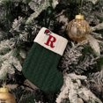 thumbnail image 3 of Medias navideñas con copos de nieve verdes, bolsas de regalo de punto suave, colgantes para decoraciones festivas, decoración de chimenea, 26 letras rojas, 3 of 5