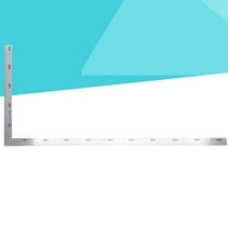 WHAMVOX Stainless Steel L-square Angle Ruler for Measurement 50x25x0.2cm Silver Color Perfect for