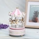 thumbnail image 3 of Caja de música Merry GO Round, carrusel, regalo de Navidad, boda, cumpleaños, decoración, blanco y rosa, 3 of 9