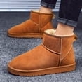 thumbnail image 2 of Botas de nieve para hombre, de invierno, acolchadas, cálidas, de cuero, a la moda, botas cortas para mujer, para estudiantes, zapatos de algodón con fondo suave y frío, 2 of 5