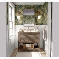 thumbnail image 2 of S4sassy Removable Nature-inspired Waterproof Wall Wrap, Wallcover, Bloom & Black Bird Contact Paper for Walls, Cabinets, Dresser, Self Adhesive Vinyl Wallpaper Roll - Green (25"x240"), 2 of 9