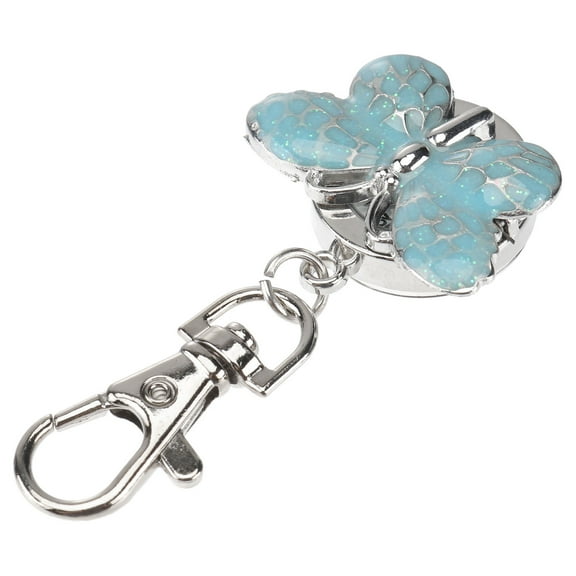 COSMOBETTY 1Pc Charm Watch Keychain Pocket Watch Blue Metal Portable For Women present Giving