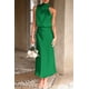thumbnail image 2 of Vestido PRETTYGARDEN Satén Sin Mangas Cuello Simulado Maxi Verde XL, 2 of 8