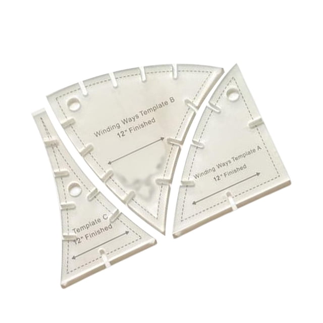 Juego de 3 reglas de retales, juegos de reglas de acolchado acrílico para corte de tela de retazos, manualidades, corte de costura