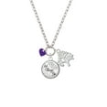 thumbnail image 2 of Delight Jewelry Acrylic 5/16" Purple Heart Let Things Go Fall Zoey Charm Necklace, 28", 2 of 4
