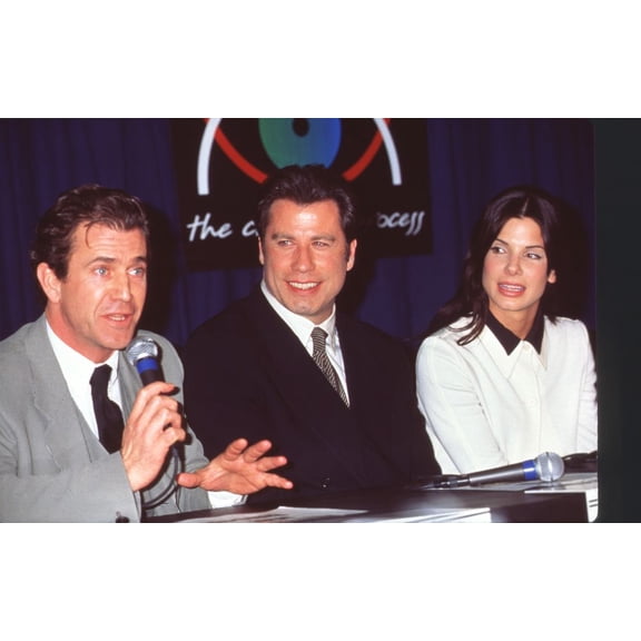 Mel Gibson, John Travolta And Sandra Bullock At Nato/Showest '96 Convention Photo Print (16 x 20) - Item # CPA3145