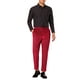 thumbnail image 2 of Pantalones de terciopelo brillante INSPIRE CHIC para hombre con cremallera y botón, pantalones rectos de terciopelo brillante 28 Rojo, 2 of 5