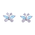 thumbnail image 3 of Aretes para Mujer LuckyLy de Mariposa con Cristal y Zirconias, Modelo Gina plateado UNITALLA, 3 of 7
