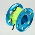 thumbnail image 2 of Xingzhi Reel High Density 30m Rope Lightweight Aluminum Cave Diving Tech Spool with Snap Hook Accessories Equipment Blue, 2 of 6
