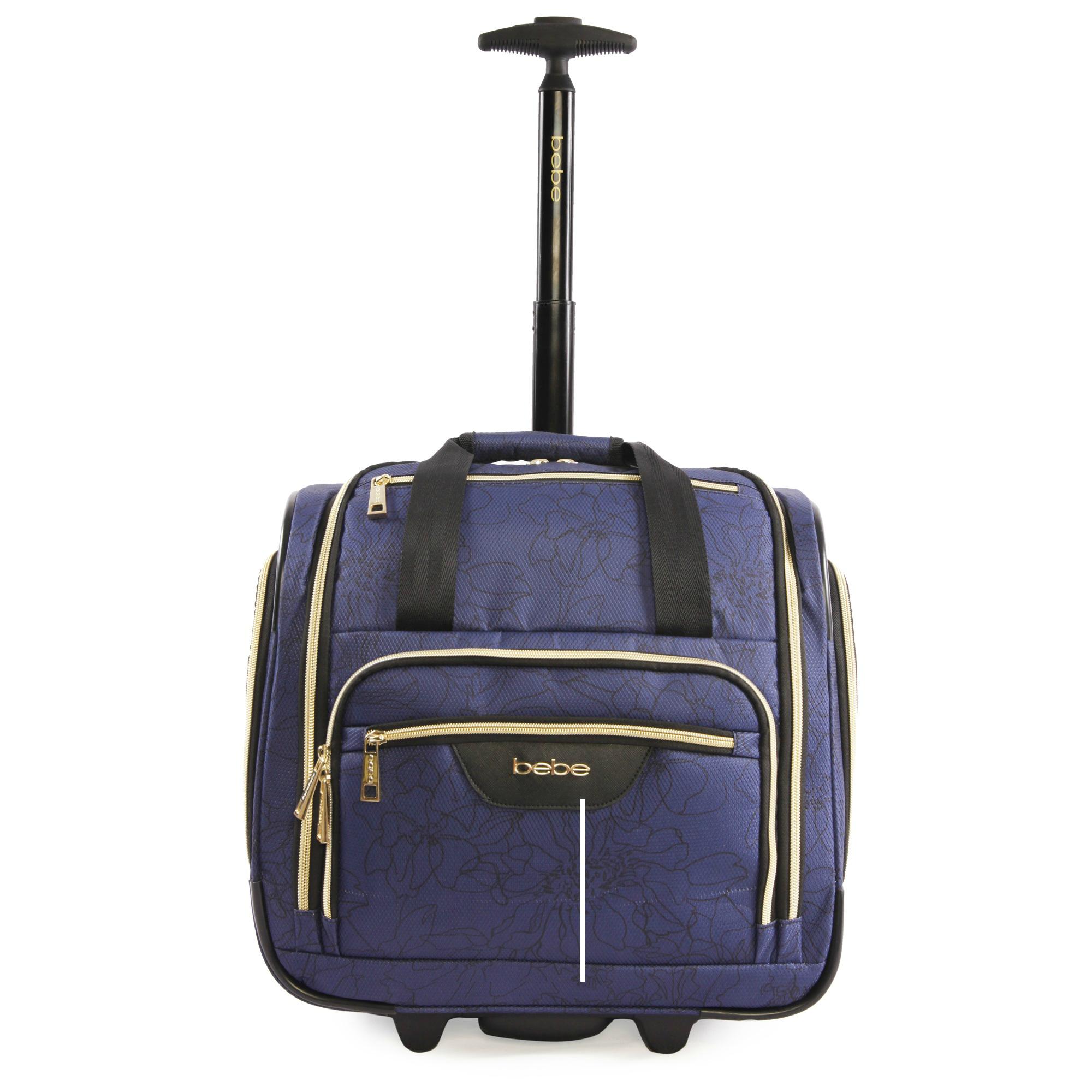 Bebe Leena Under The Seat Carry On Rolling Tote Walmart Com