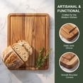 thumbnail image 6 of ZOVANO 2pcs Teak Wood Cutting Board Set with Fast Drying Stand Storage, 6 of 10