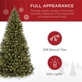 thumbnail image 3 of Árbol de Navidad Best Choice Products de 1,4 m con 200 luces, 3 of 7