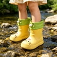 thumbnail image 2 of HAYIMI Girls Rainboots Waterproof Round Toe Cartoon Cat Rain Boots For Kids Lightweight Mid Calf Rain Boots For Outdoor Play And Everyday Wear Adorable Shoes, 2 of 7