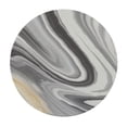 thumbnail image 2 of PIKWEEK  Marble Elastic Edged Round Tablecloth, Gray Texture Waterproof Wipe Clean Table Cover, for Outdoor Picnic Camping and Indoor Kitchen Dining Party, Fits Tables up to Diameter White, 2 of 7
