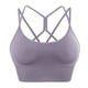 thumbnail image 1 of Ropa interior deportiva para mujer con almohadilla cruzada en la espalda, ropa interior deportiva con cordones, ropa interior de Yoga de soporte medio con copa desmontable, 1 of 5