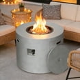 thumbnail image 6 of 32" Round Propane Fire Pit Table, 50,000 Btu Gas Fireplace, Csa Approved Outdoor Heater For Patio, Garden & Dining, 6 of 11