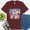 Maroon, variant on Funky Soul T-Shirt, Retro Y2K Rainbow Boho Graphic Tee for Women, Maroon, L