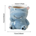 thumbnail image 2 of Product Category Flower Pots 2 - Cartoon Pet Succulent Pot for Indoor Balcony Home Ceramic Breathable Pot with Drain Holes Entryway Decorative Planter, 2 of 7