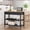 Black, variant on Kitchen Island Cart with Storage,Rolling Kitchen Island Storage Cabinet,Side Table on Wheels with Worktop,3 Open Shelves and 3 Drawers for Kitchen,Dinning Room, White