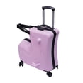 thumbnail image 3 of Anqidi 20" Kids Ride On Suitcase, Portable Universal Wheel Trolley Luggage Case Horse Shape Children Travel Suitcase w/Lock Pink, 3 of 13