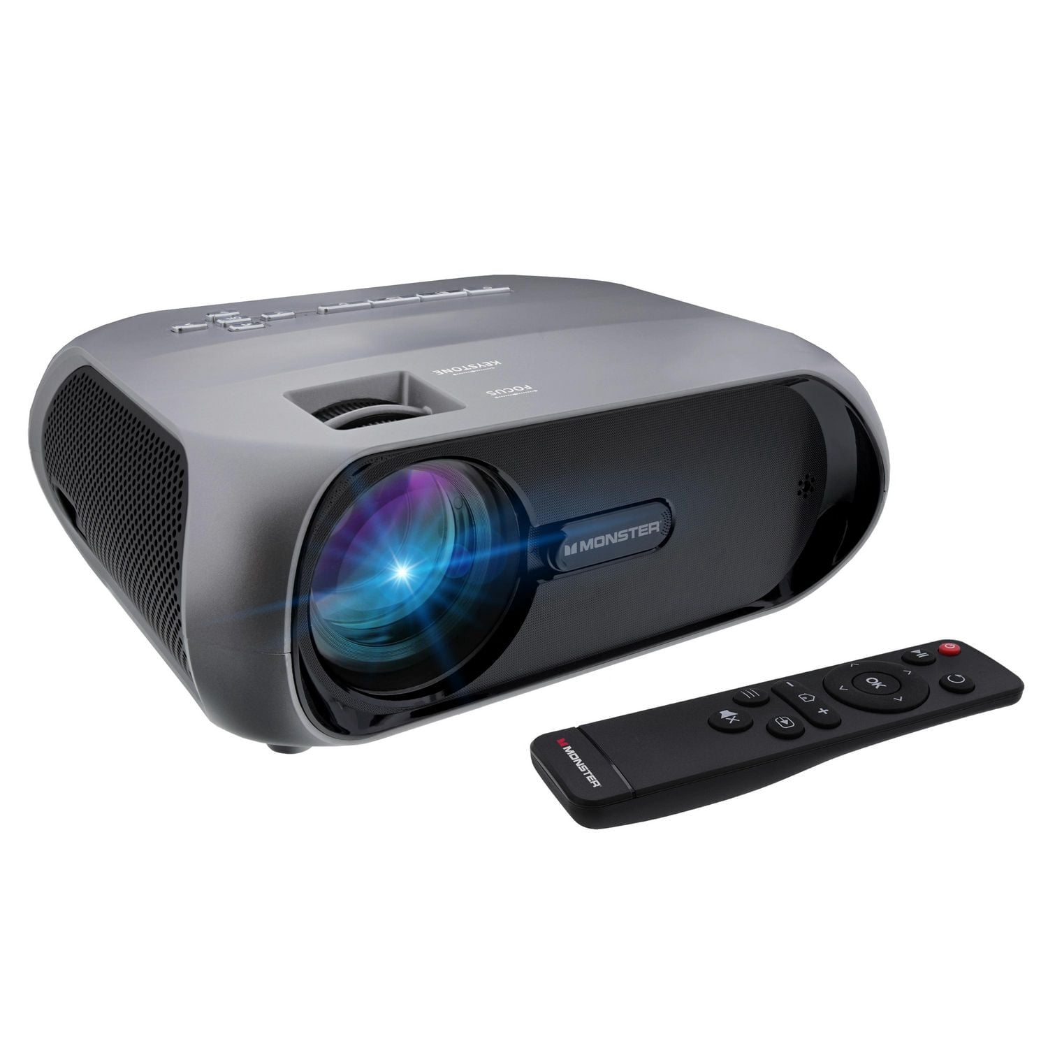 Ensemble de projecteur ACL Monster Image Stream sans fil super lumineux 1080p FHD TFT avec écran de 120 pouces et mallette de transport inclus MHV1-1052-CAN