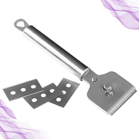 CRILSTYLEO Cleaning Brushes for Household Use 1Pcs Razor Scraper Silver 18.1 x 4.1 x