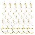 thumbnail image 2 of sunsanly 6Pcs Spiral Pendant Party Streamers Hanging Plastic Streamer Spiral Pendant Twin Tail Party Ceiling Foil Swirl Decorations, 2 of 8