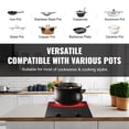 thumbnail image 4 of VEVOR Built-in Electric Cooktop Radiant Ceramic Cooktop 2 Burners 20.1x11.6 inch, 4 of 9
