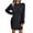 Solid Color, variant on Long Sleeve Sweater Dress for Women Solid Color High Waist Knitted Cable Dress Loose Mock Neck Sweater Dresses Mini