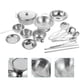 thumbnail image 3 of Juego de utensilios de cocina y cubiertos de acero inoxidable para niños, juguete de cocina, 1 Juego, 3 of 4